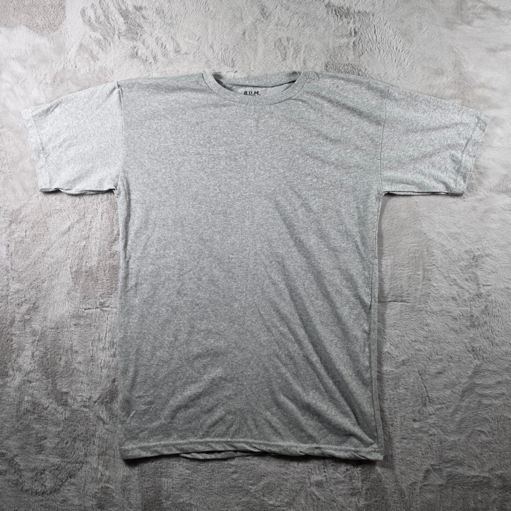 B.U.M. Equipment T-Shirt Mens Medium Grey Short Sleeve Crew Neck Basic Cotton